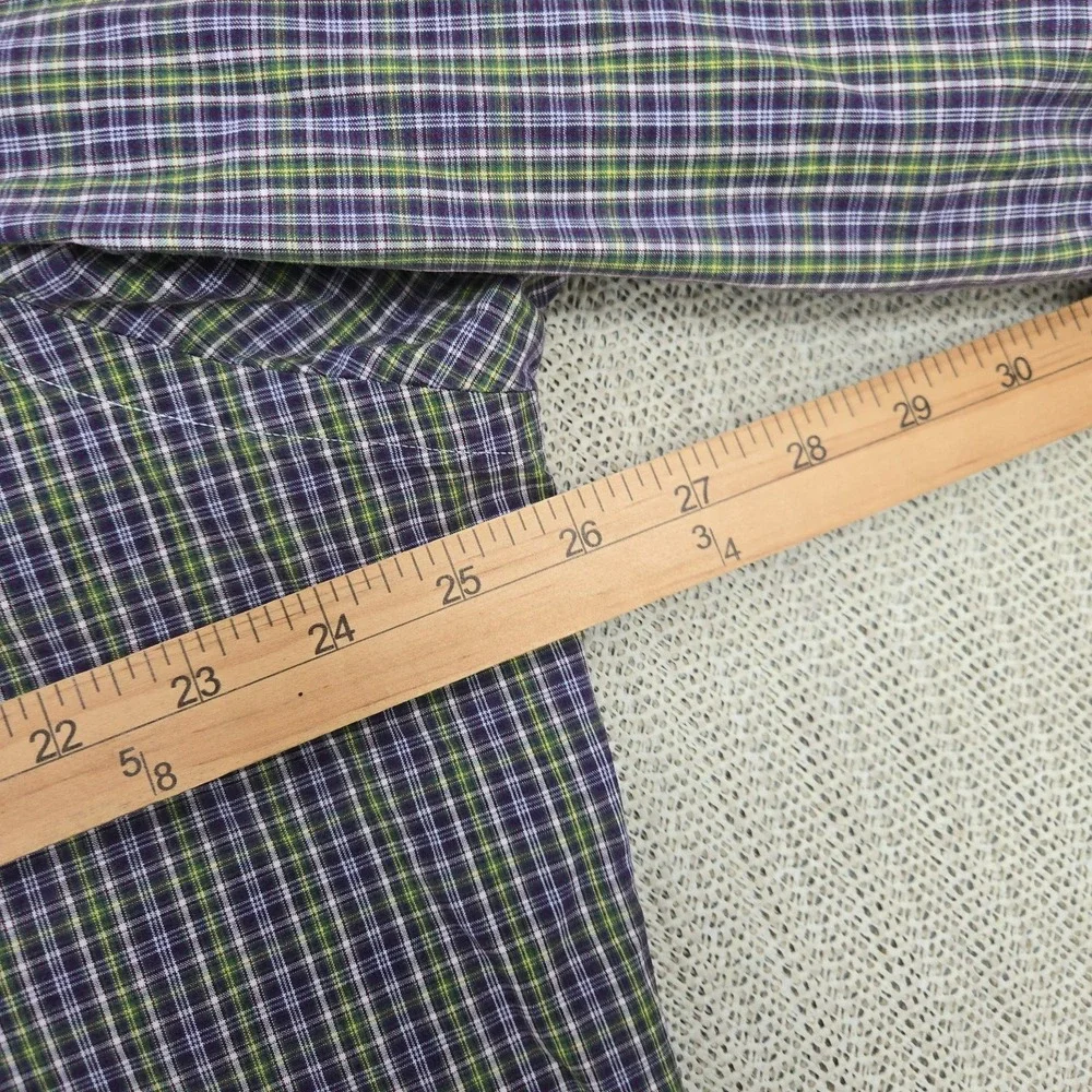 Polo Ralph Lauren Shirt Mens XL Purple Green Check Button Down Long Sleeve Pony